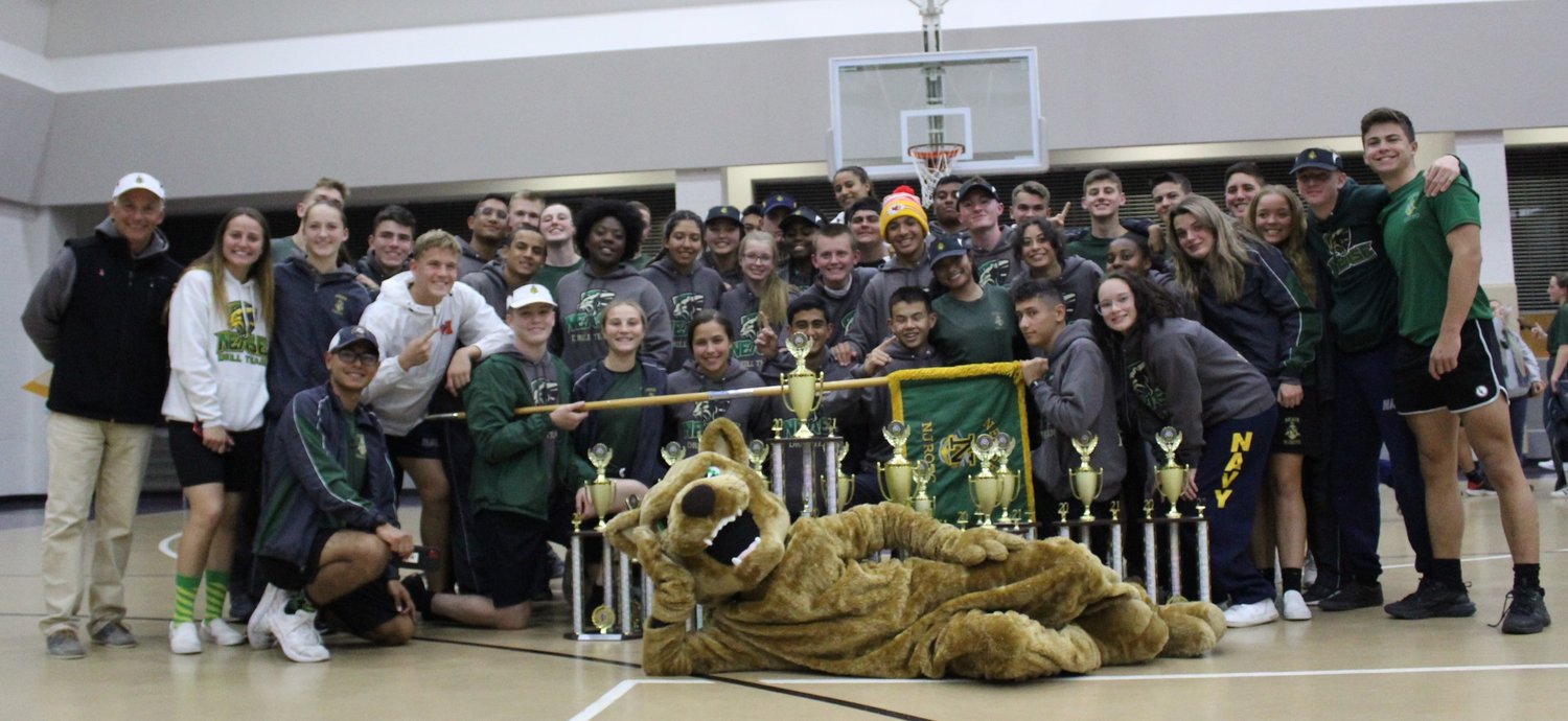 Nease NJROTC celebrates after winning the Martin Luther King drill meet on Nov. 12 in Lithonia, Georgia.