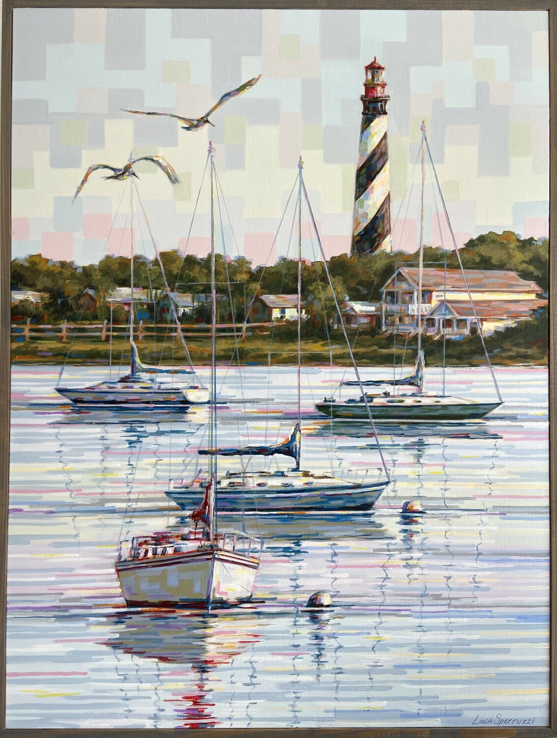 “Peaceful Views Of The St. Augustine Lighthouse” is an example of Linda Sperruzzi’s “Modern Impressionism.”